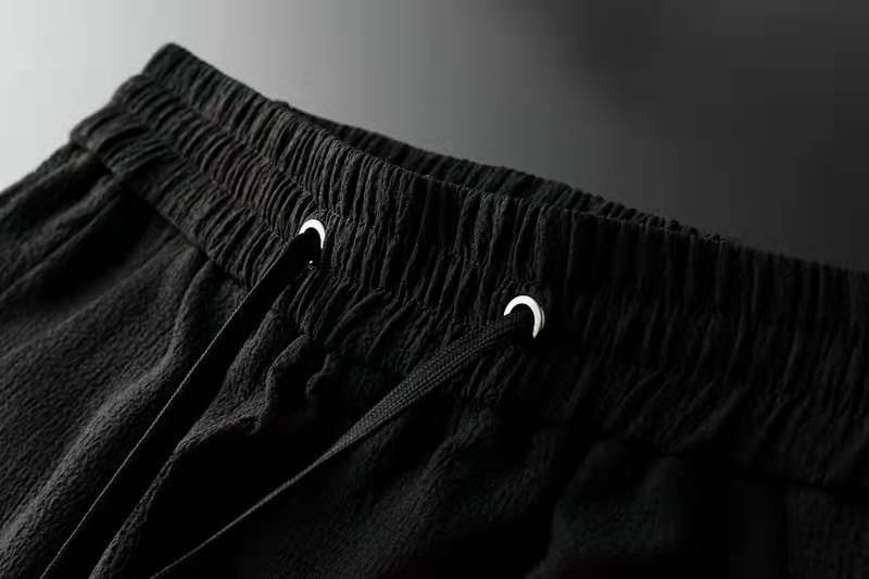 Męski stylowy garnitur na co dzień - marynarka Slim Fit i spodnie Jogger z teksturowanej tkaniny z zapięciem na 3 guziki