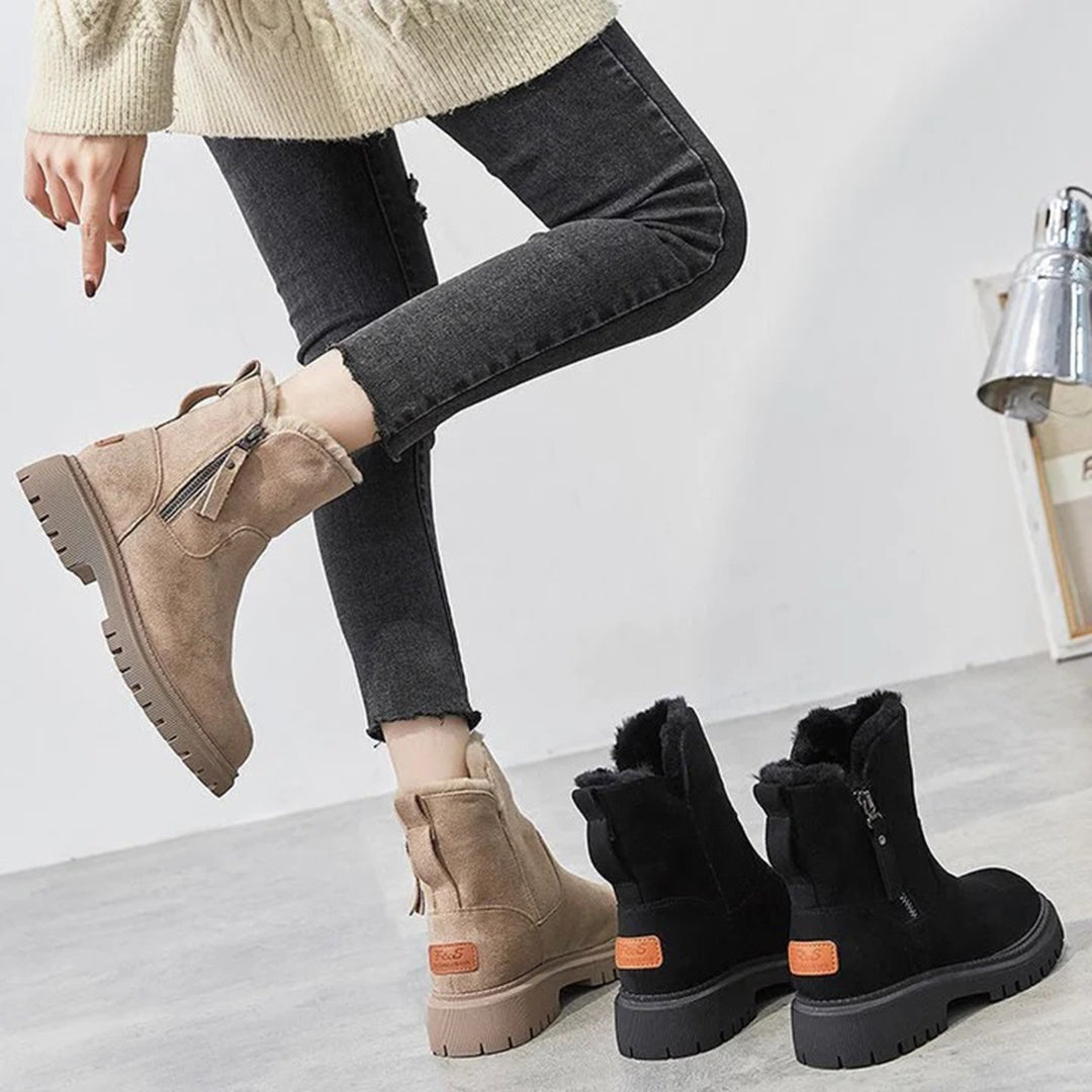 Szykowne, kolorowe buty zimowe zapewniające modny zimowy wygląd