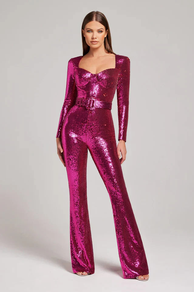 Elegancki kombinezon Marissa Paillette Jumpsuit na wyjątkową noc