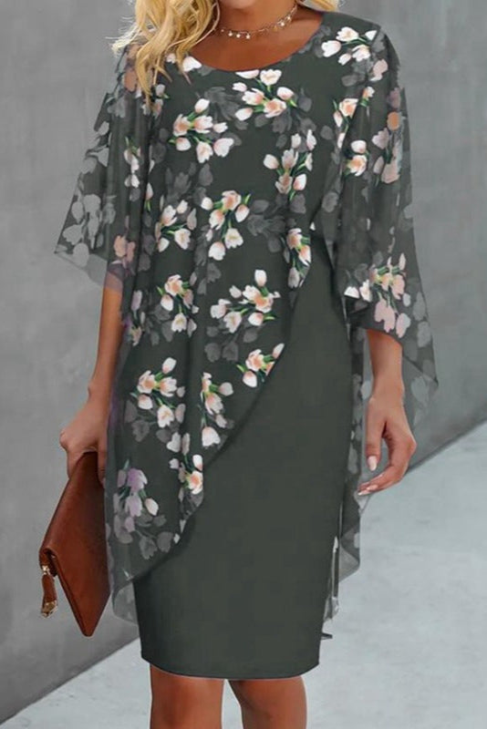 Leni - Elegancka sukienka w kwiaty dla kobiet zapewniająca stylowy wygląd