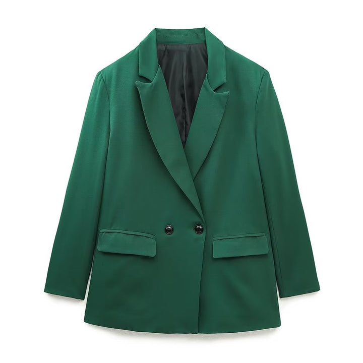 PowerChic - Stylowy i elegancki dwurzędowy blezer damski
