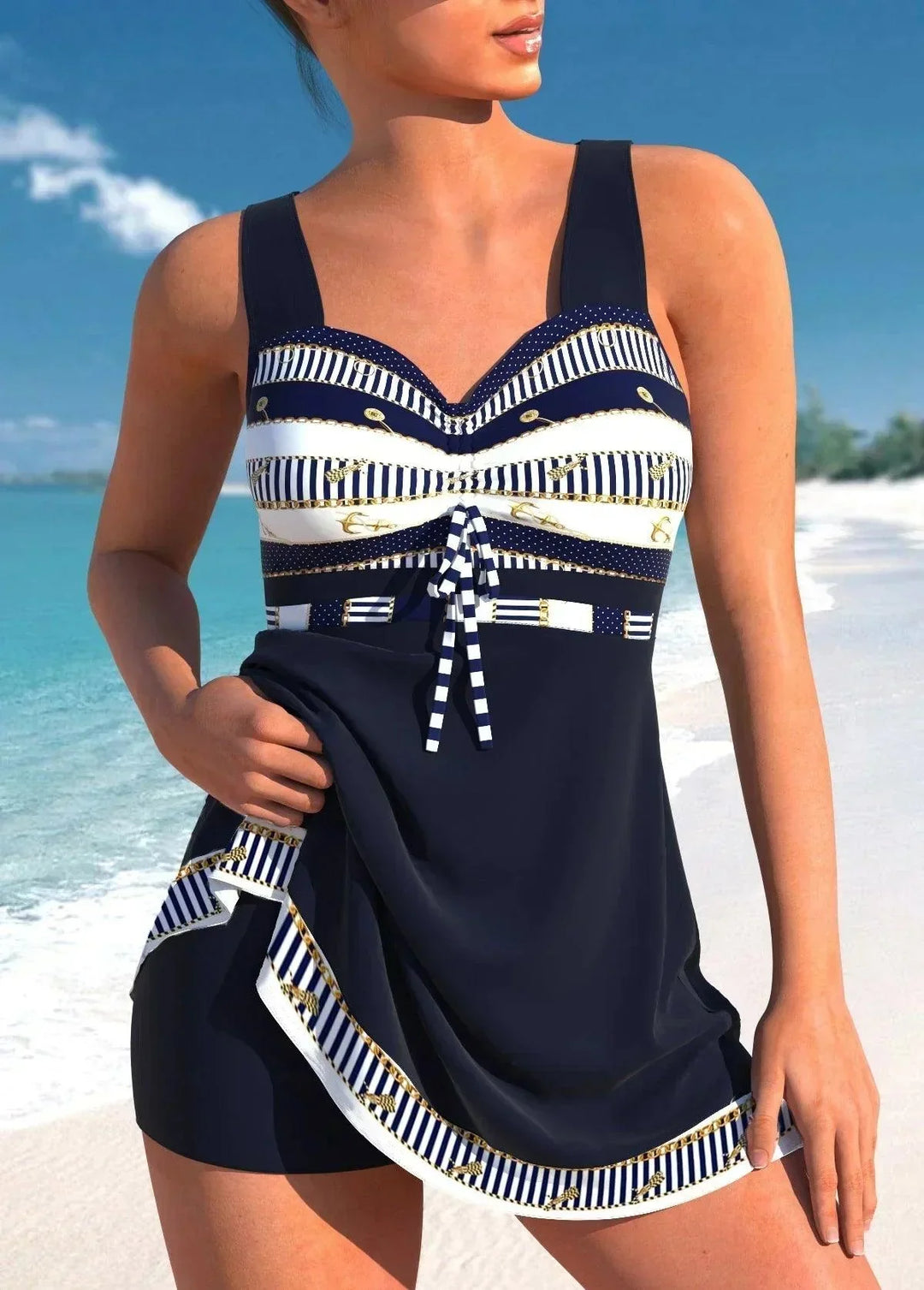 Tankini Maillot de Bain à Contrôle du Ventre - eleganckie tankini dla kobiet