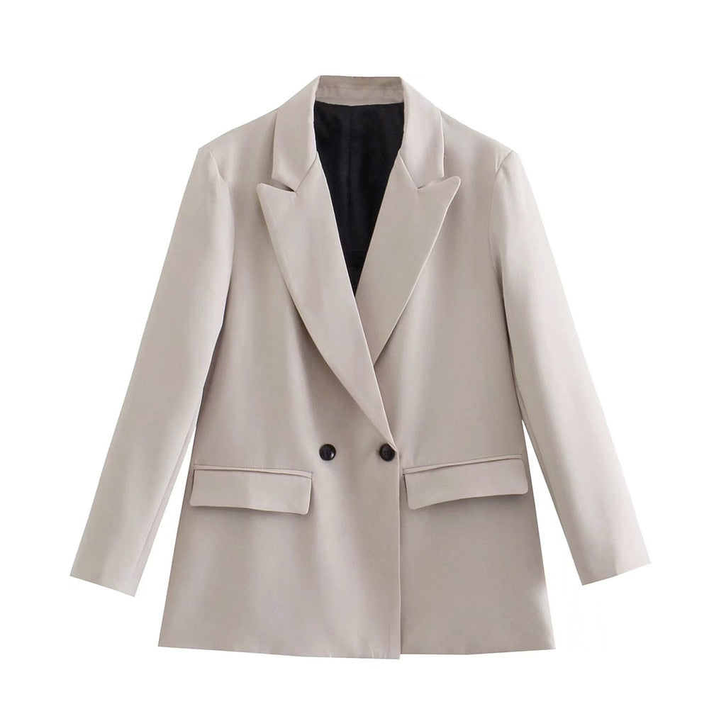 PowerChic - Stylowy i elegancki dwurzędowy blezer damski