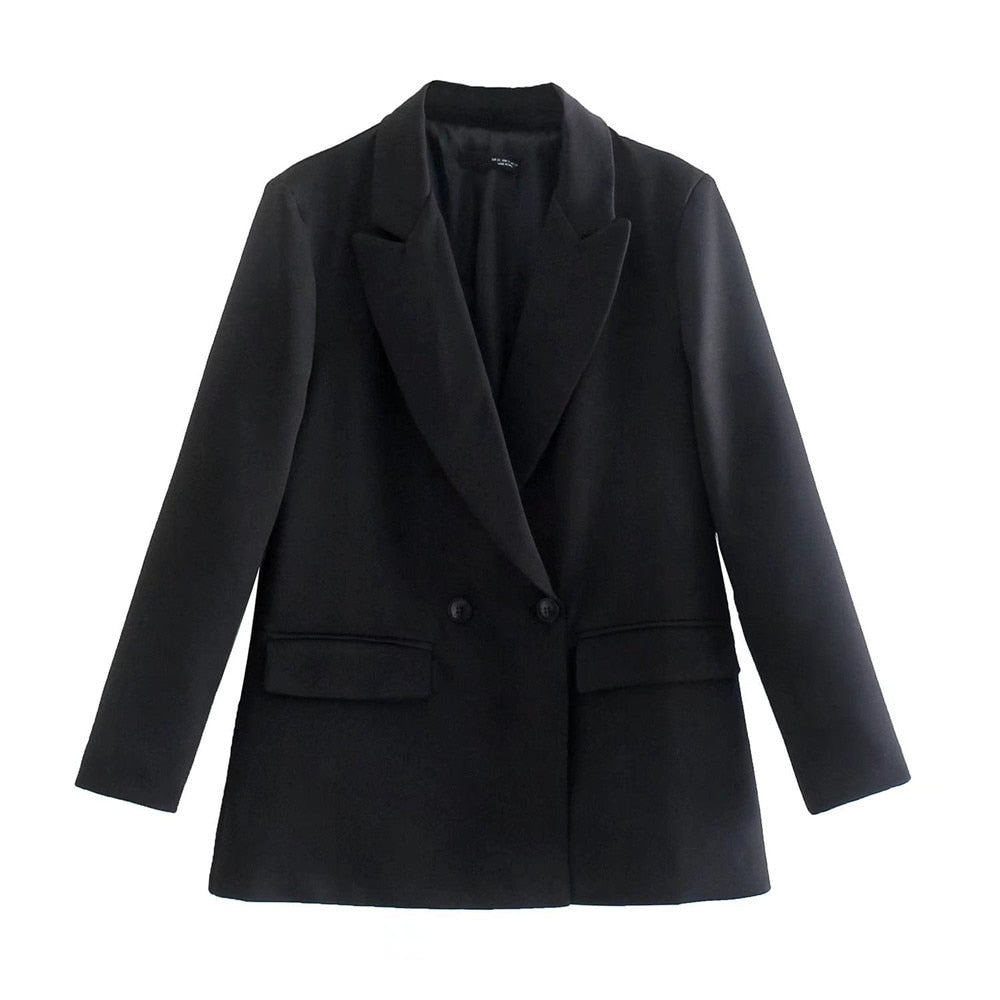 PowerChic - Stylowy i elegancki dwurzędowy blezer damski