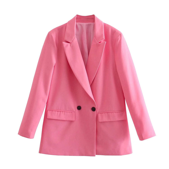 PowerChic - Stylowy i elegancki dwurzędowy blezer damski