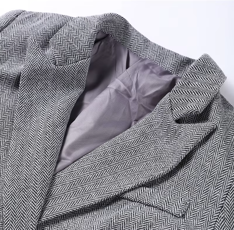 Stylowy 3-częściowy kombinezon damski z modną marynarką, eleganckim topem i wygodnymi szerokimi nogawkami