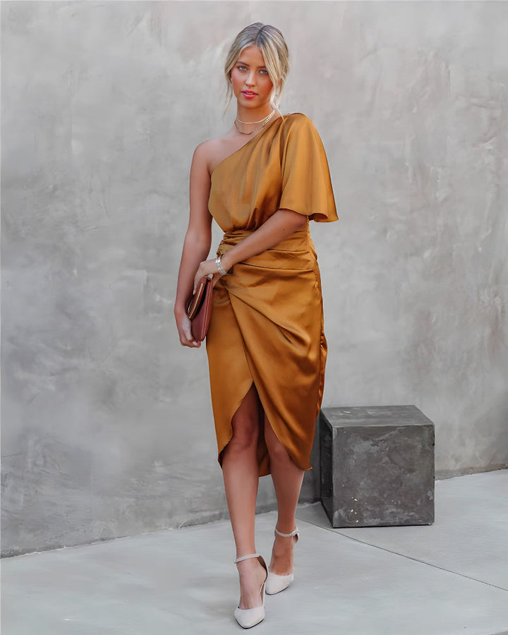 Soraya - Stilvolle Asymmetrische Off-Shoulder Kleid for einen unvergleichlichen Look