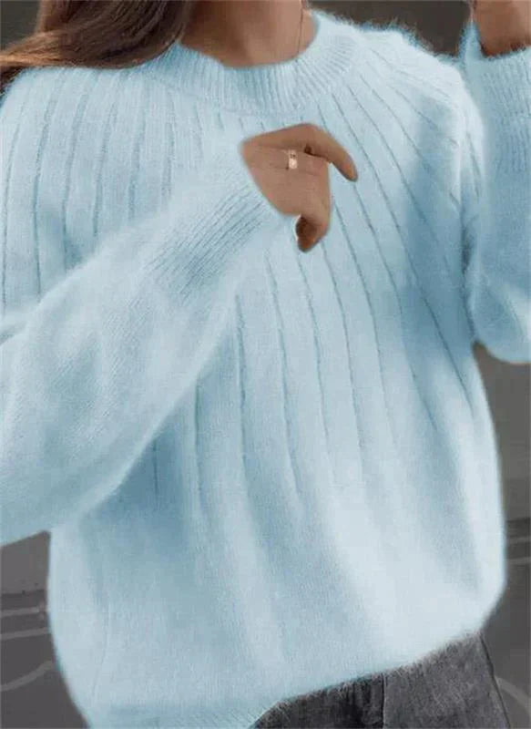 Damski sweter 100% kaszmir – miękka dzianina o eleganckim kroju