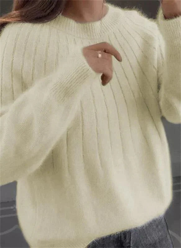 Damski sweter 100% kaszmir – miękka dzianina o eleganckim kroju