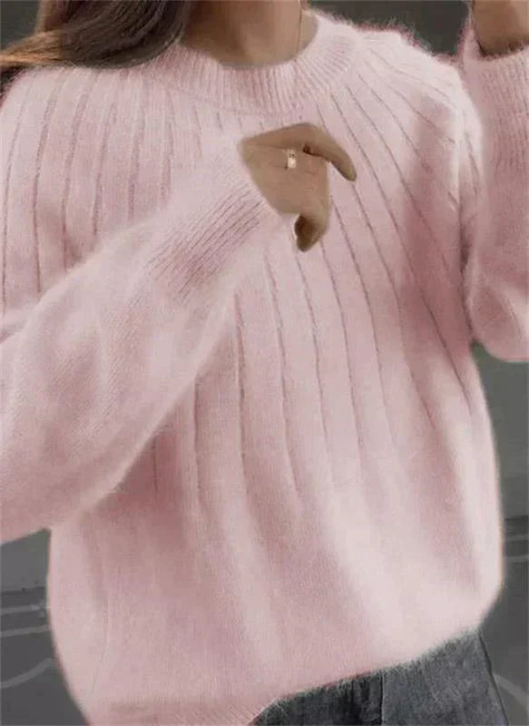 Damski sweter 100% kaszmir – miękka dzianina o eleganckim kroju