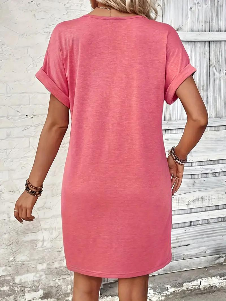 Kamizelka Casual para Mujeres con Cuello en V, Botones y Manga Corta - Ajuste Relajado y Ligero