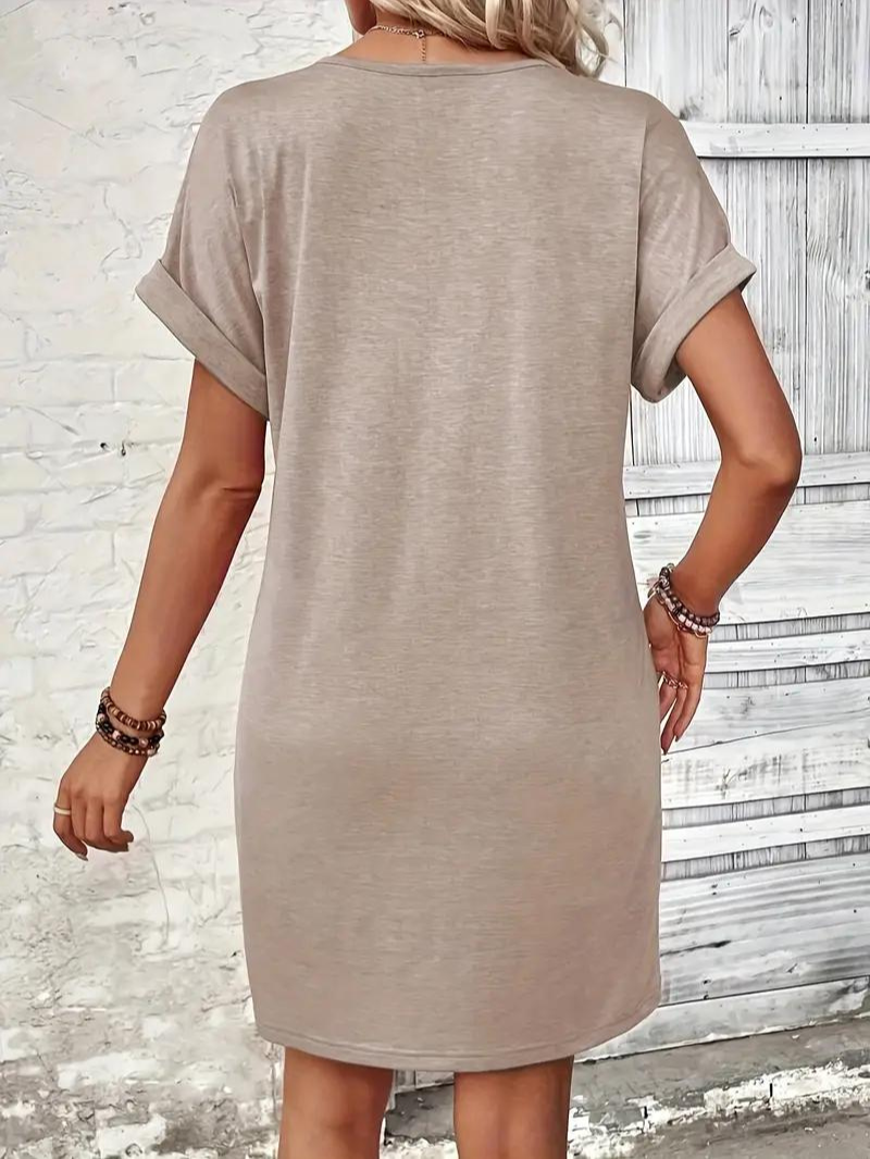 Kamizelka Casual para Mujeres con Cuello en V, Botones y Manga Corta - Ajuste Relajado y Ligero