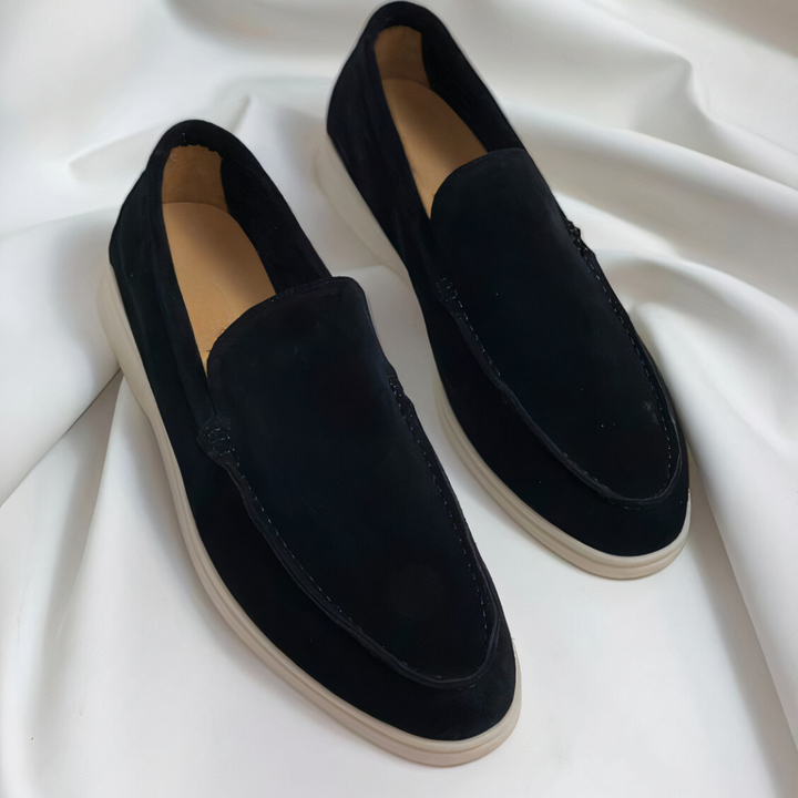Eleganckie luksusowe zamszowe skórzane loafersy dla mężczyzn - wygoda i styl w jednej parze