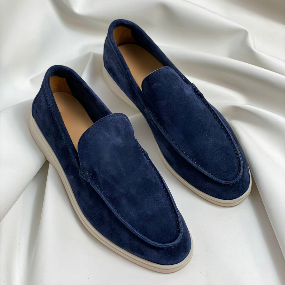 Eleganckie luksusowe zamszowe skórzane loafersy dla mężczyzn - wygoda i styl w jednej parze