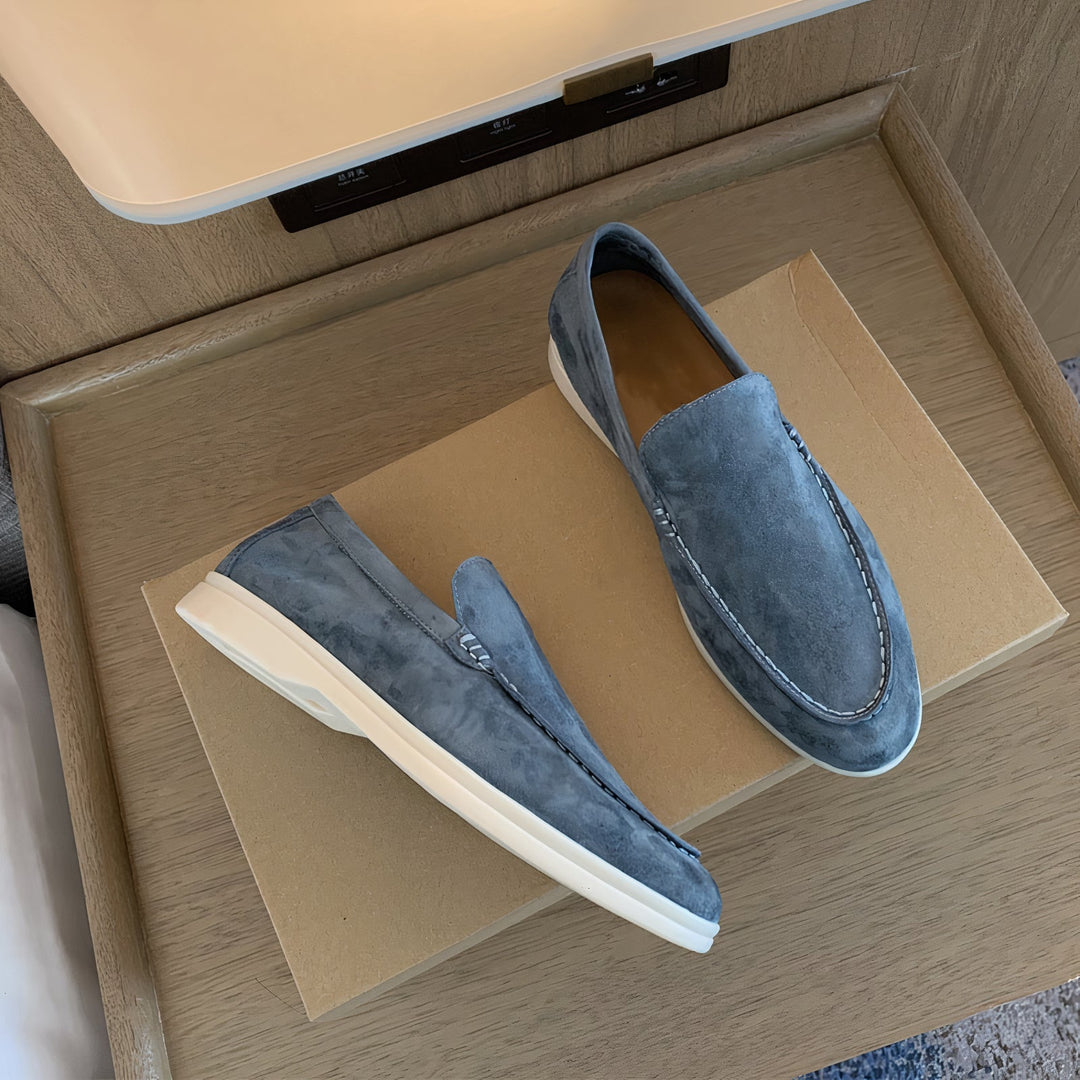 Eleganckie luksusowe zamszowe skórzane loafersy dla mężczyzn - wygoda i styl w jednej parze