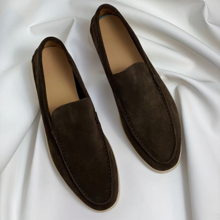 Eleganckie luksusowe zamszowe skórzane loafersy dla mężczyzn - wygoda i styl w jednej parze