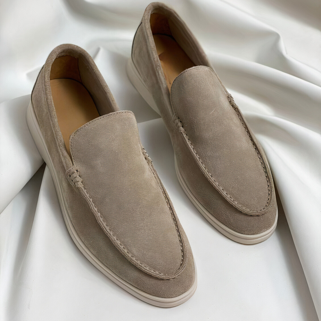 Eleganckie luksusowe zamszowe skórzane loafersy dla mężczyzn - wygoda i styl w jednej parze