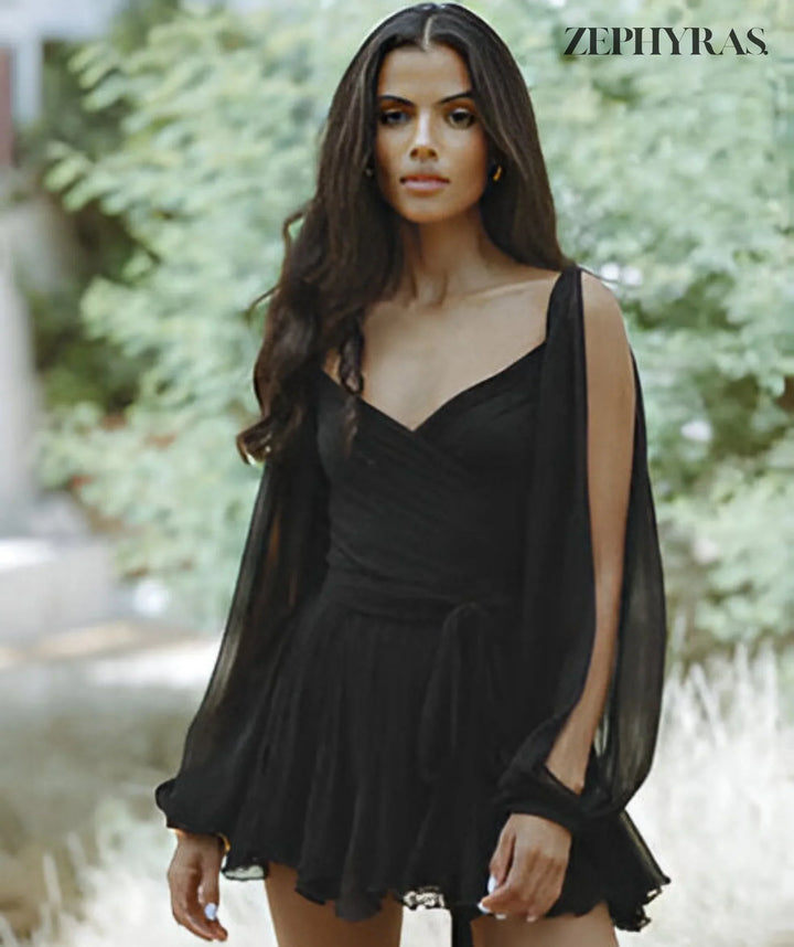 Chic Frauen Sommerkleid mit offenen Ärmeln für einen stilvollen Look