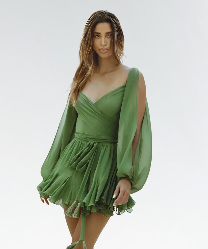 Chic Frauen Sommerkleid mit offenen Ärmeln für einen stilvollen Look