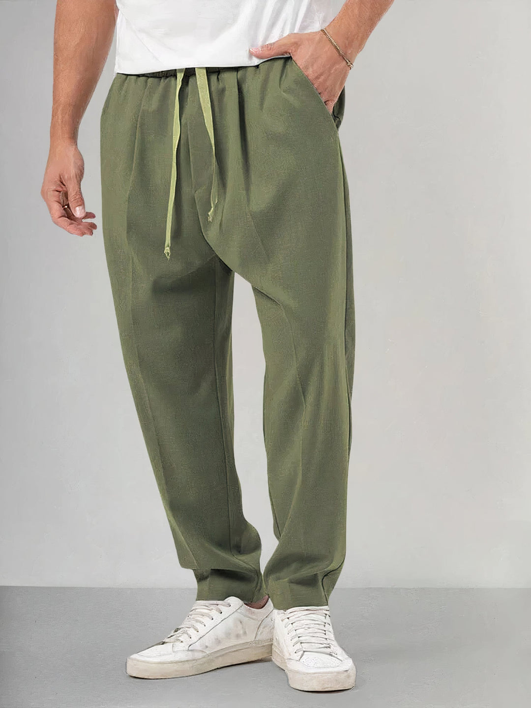 Zestaw Kimono dla mężczyzn z kamizelką i spodniami - Tkanina oddychająca - Coupe décontractée