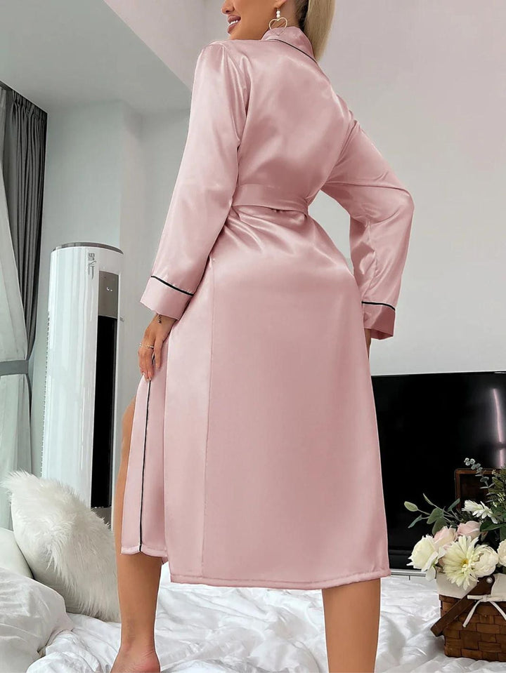 Szlafrok damski Kimono - Weicher Satin - Leichte Luxuriöse Loungewear - Eleganter Bequemer Schnitt