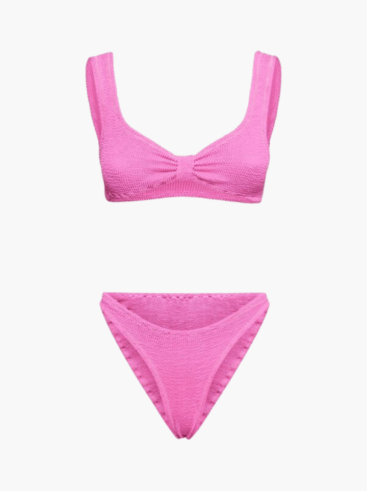 anset two piezas de bikini a rayas elegantes para mujer - traje de baño de cintura baja