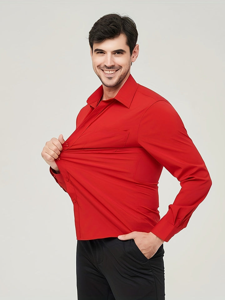 Kamizelka męska - Algodón transpirable - Corte moderno - Manga larga con botones