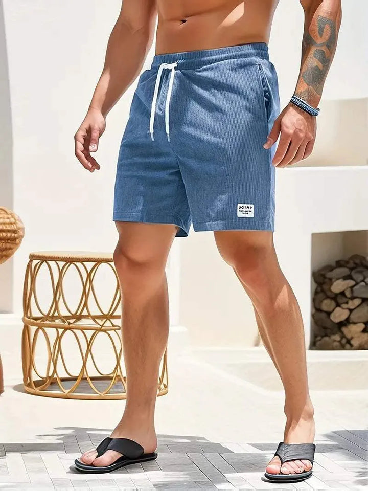Szorty Casual pour Hommes - Tissu Léger et Respirant - Taille Élastique avec Cordons de Serrage