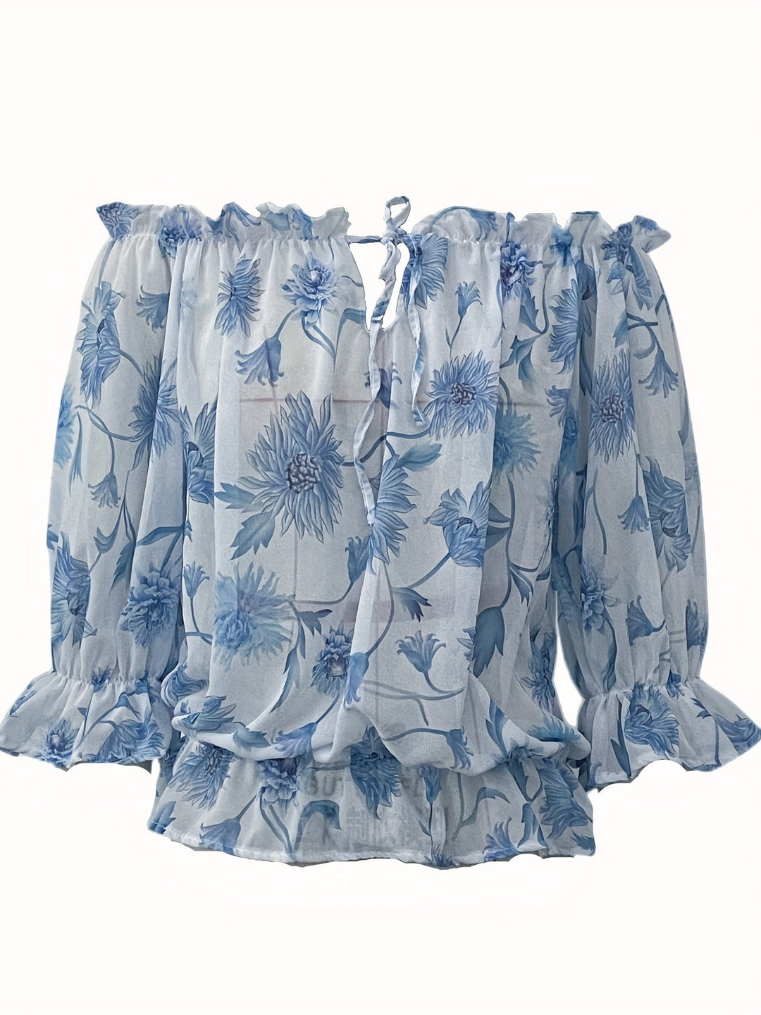 Blusa floral sin hombros para mujer - Elegancja i styl w jednej stylizacji