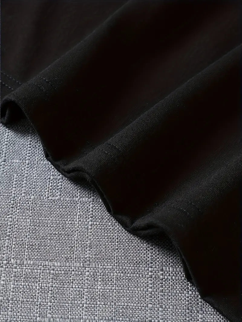 Męski stylowy t-shirt z kolorowymi wstawkami - wygodny dekolt i krótki rękaw do noszenia na co dzień