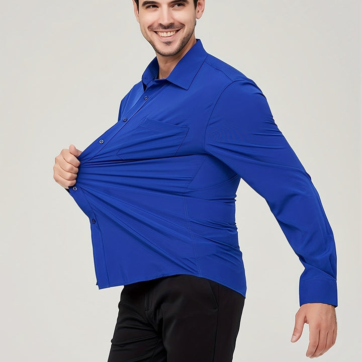 Kamizelka męska - Algodón transpirable - Corte moderno - Manga larga con botones