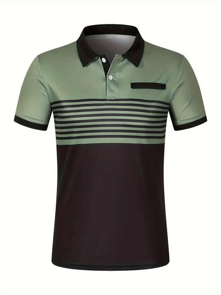 Koszulka polo dla mężczyzn - Slim Fit mit Streifenmuster - Kurzarm, casual i stilvoll