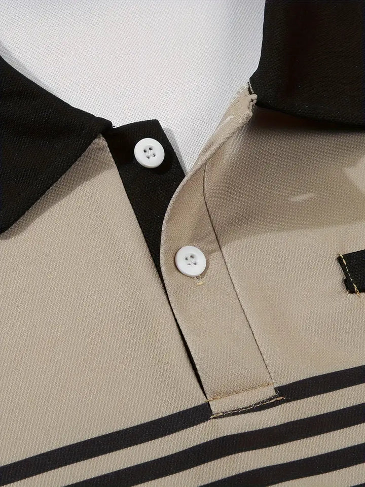 Koszulka polo dla mężczyzn - Slim Fit mit Streifenmuster - Kurzarm, casual i stilvoll
