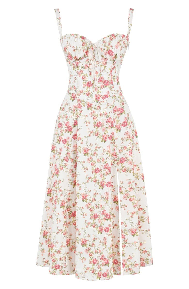 Chic Printed Bustier Dress - Eco-Friendly and Elegant Summer Style