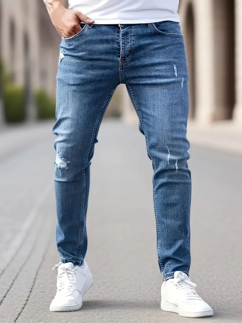 Eleganckie dżinsy męskie Slim Fit Stretch dla wygody i stylu