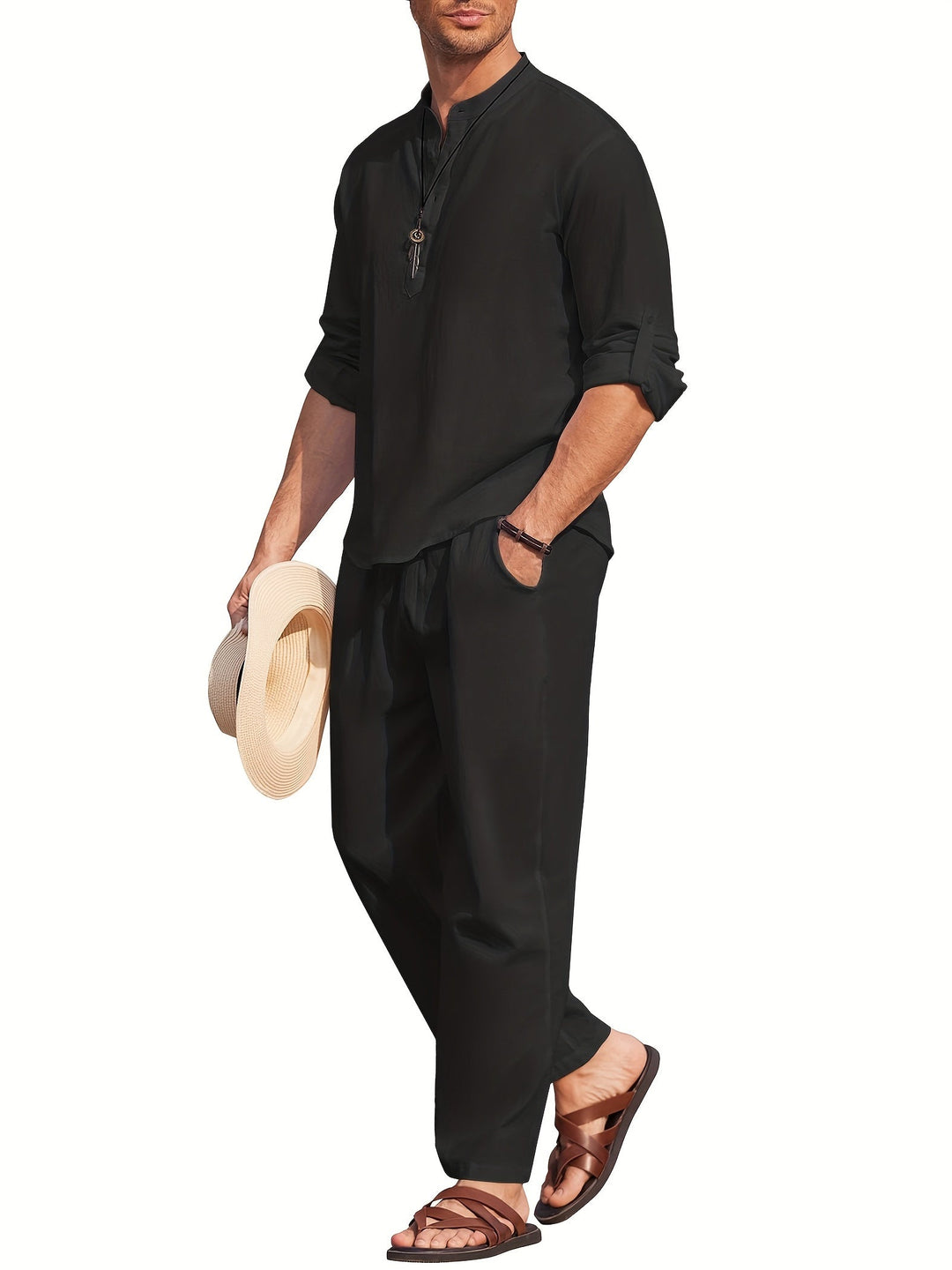 Zestaw Lin en Linen Léger et Écologique pour l'Été Homme
