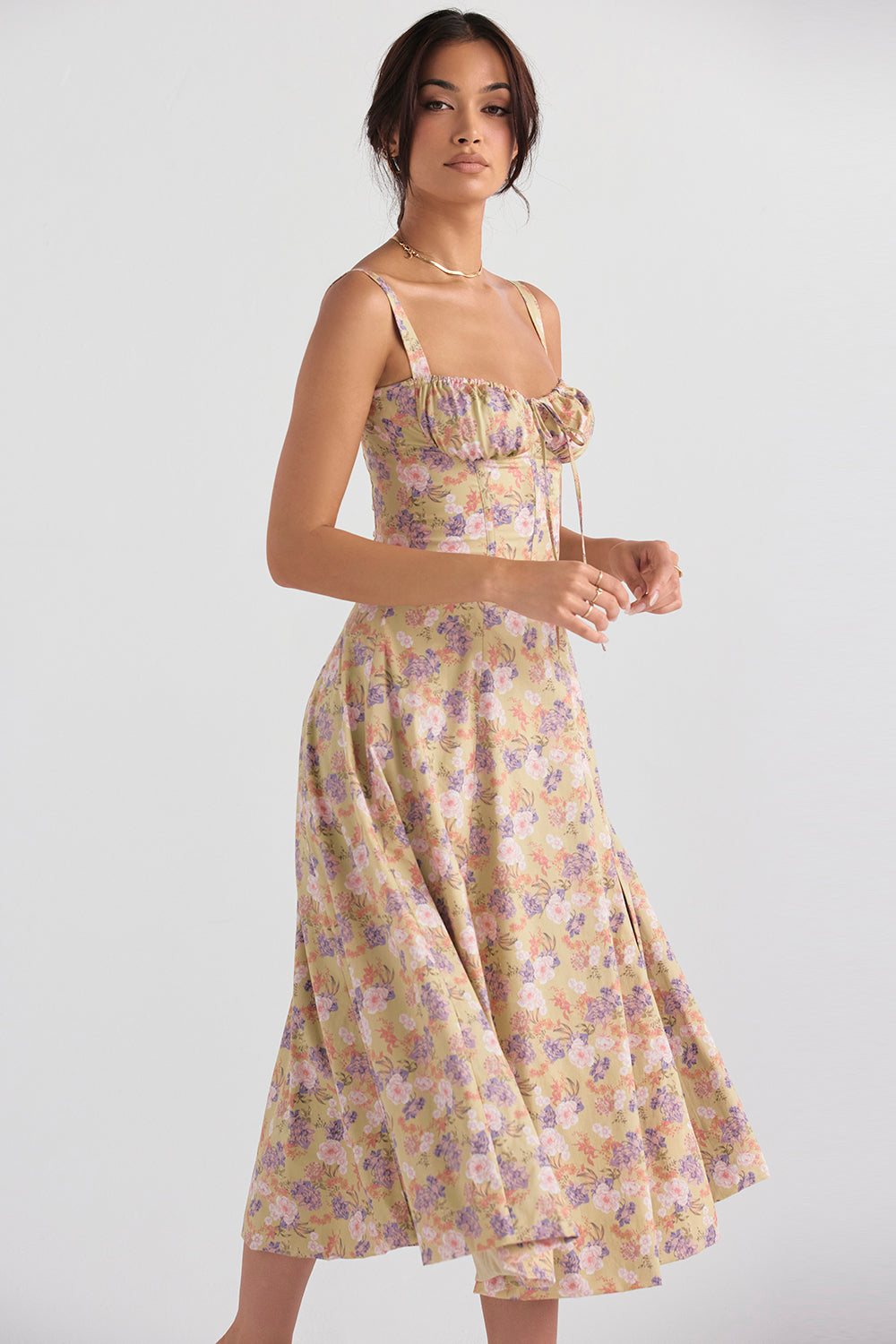 Chic Printed Bustier Dress - Eco-Friendly and Elegant Summer Style