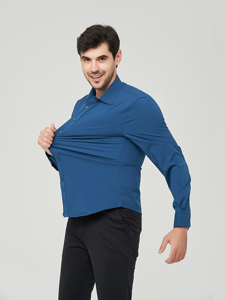 Kamizelka męska - Algodón transpirable - Corte moderno - Manga larga con botones