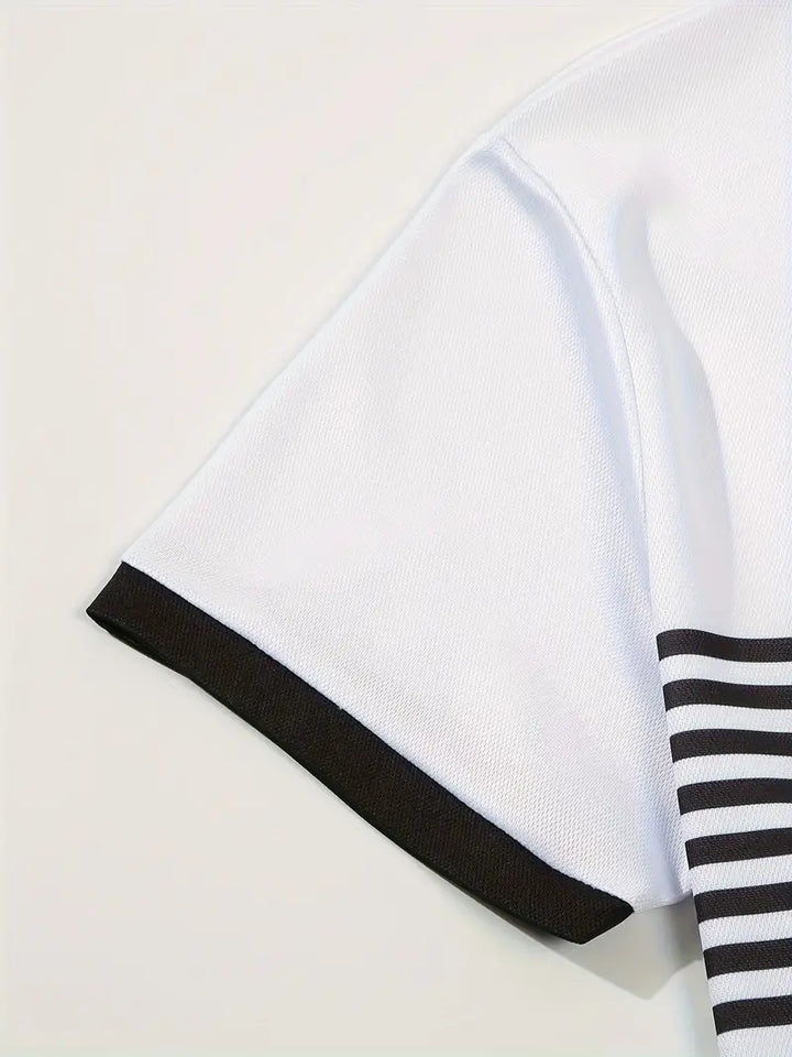 Koszulka polo dla mężczyzn - Slim Fit mit Streifenmuster - Kurzarm, casual i stilvoll