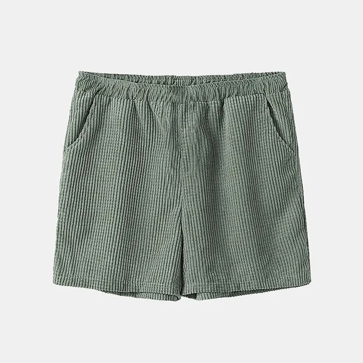 Komplet koszulka i szorty z weluru dla mężczyzn - Manches Courtes - Boutons - Taille Élastique - Vêtements Décontractés