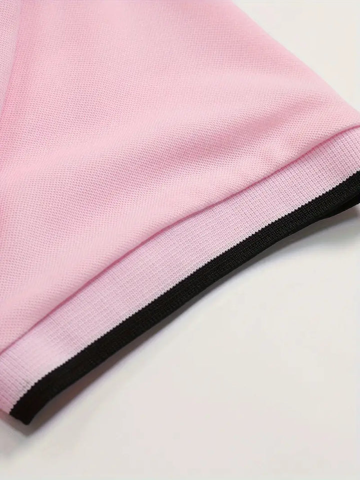 Koszulka polo dla mężczyzn - Slim Fit, Kurzarm, Vertikal gestreift, Klassischer Kragen