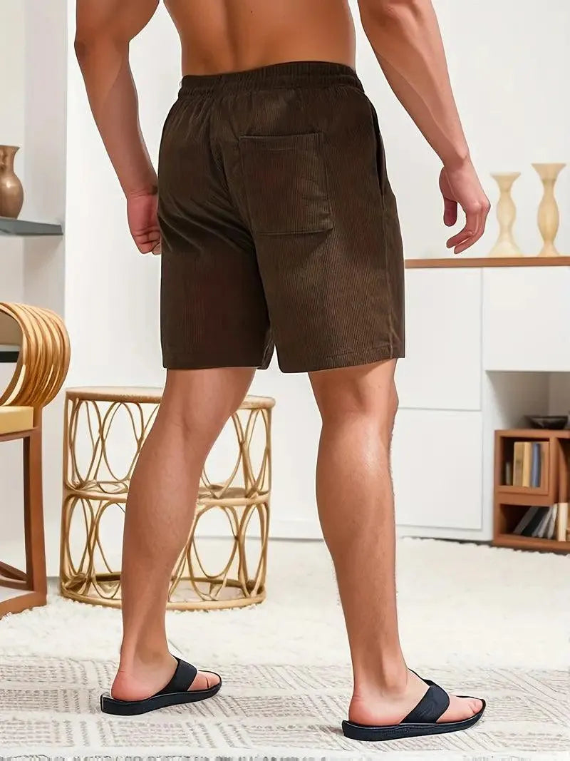 Szorty Casual pour Hommes - Tissu Léger et Respirant - Taille Élastique avec Cordons de Serrage