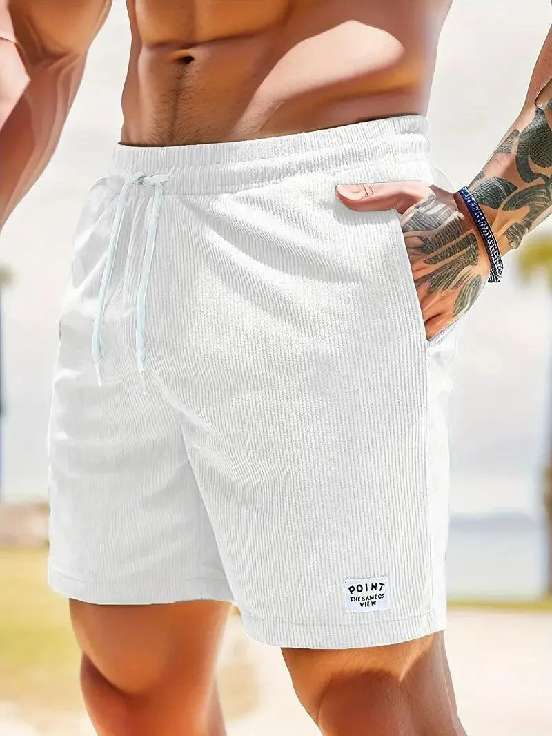 Szorty Casual pour Hommes - Tissu Léger et Respirant - Taille Élastique avec Cordons de Serrage