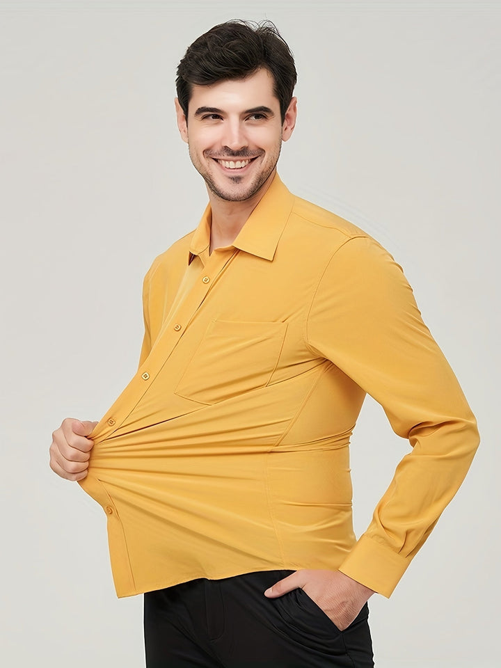 Kamizelka męska - Algodón transpirable - Corte moderno - Manga larga con botones