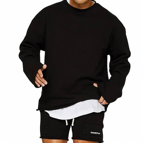 Sudadera para Hombre - Corte relajado y cómodo - Algodón suave - Cuello redondo para un estilo casual y moderno