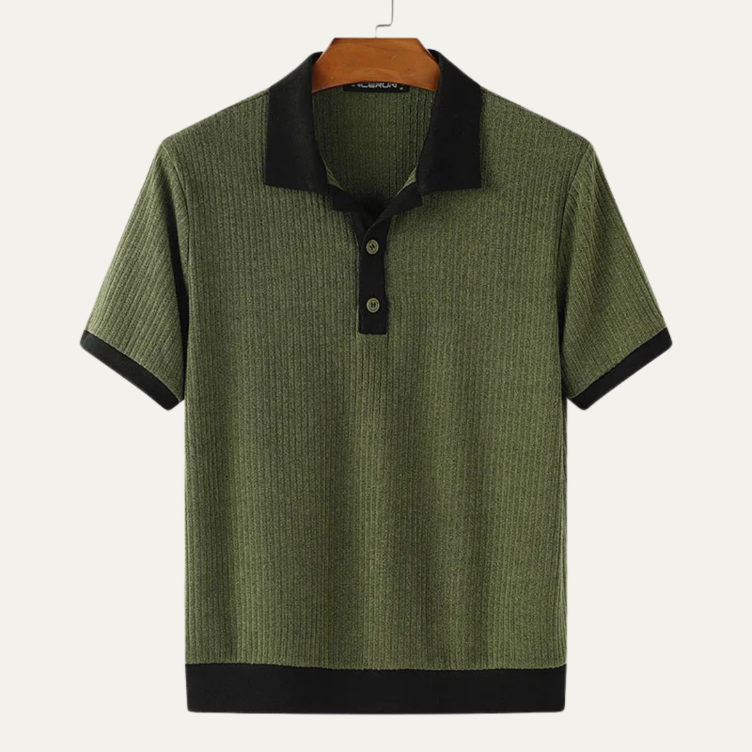 Męska Koszulka Polo z Krótkim Rękawem Prążkowana Colorblock – Koszulka polo w trzech dostępnych kolorach – porównanie