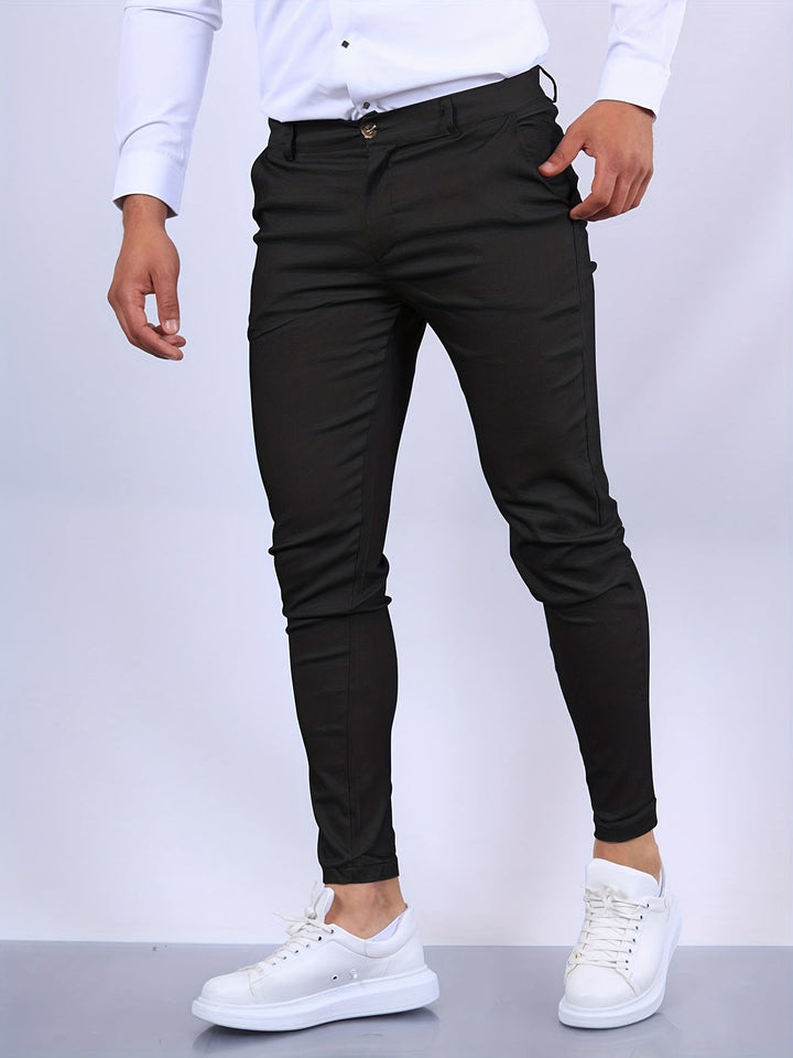 Męskie Spodnie Chino Slim Fit na co Dzień i Półformalne – Ciemnoszary