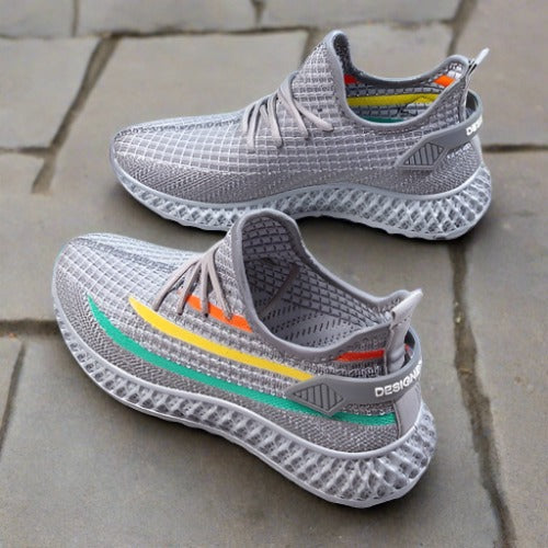 Sneakersy damskie - Tige en Maille Respirante - Semelle Coussante - Style Décontracté à Lacets