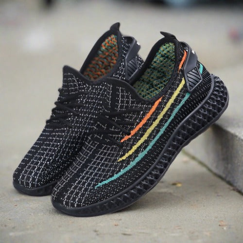 Sneakersy damskie - Tige en Maille Respirante - Semelle Coussante - Style Décontracté à Lacets