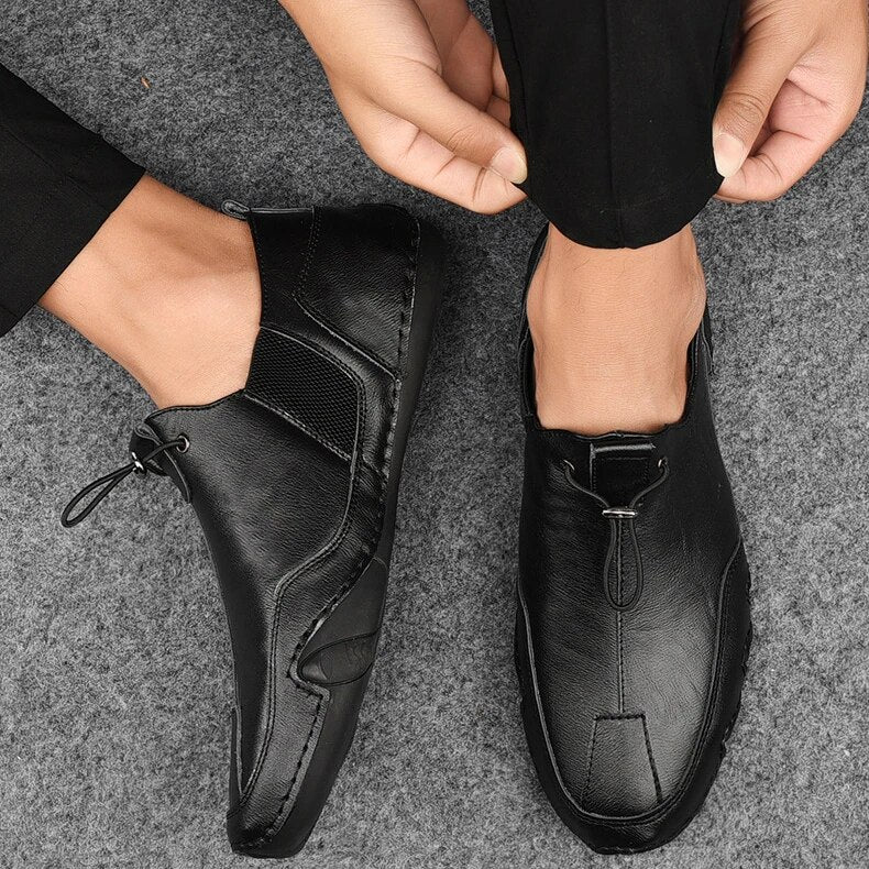 Stylowe skórzane botki dla mężczyzn w luksusowym zamszowym stylu
